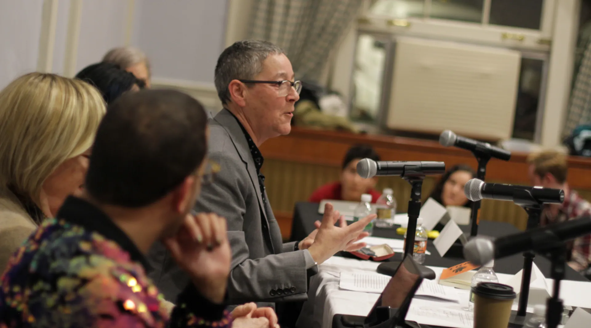 Image of Jack Halberstam talking at Jack Halberstam's Trans*: A Quick and Quirky Account of Gender Variance Panel Discussion